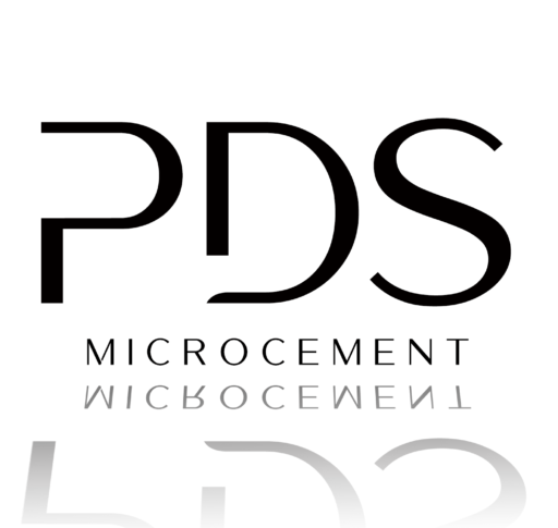 Logotyp för PDS Microcement – modern och stilren design som representerar professionella tjänster inom microcement i Stockholm och Uppsala